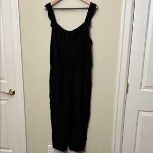 Black Ruffle Jumpsuit